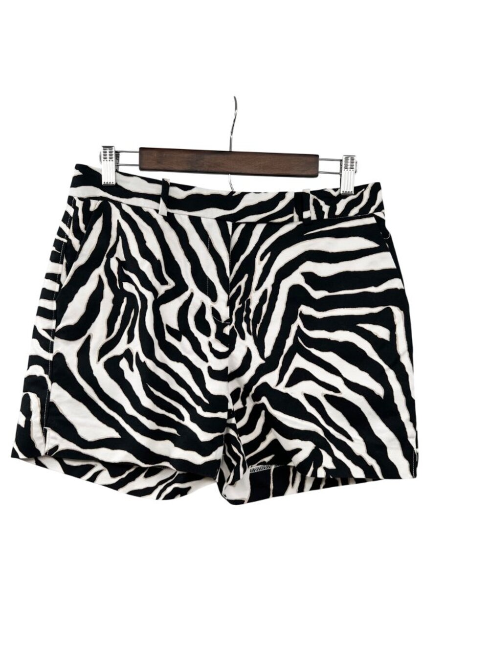 WHBM Womens The 5" Short Chino Black/Multi Print Size 6 Print